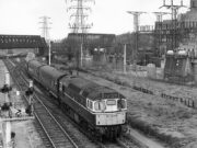 Leicester Train approaching Peterborough East (1964)