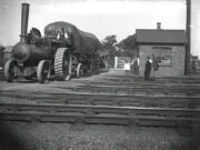 Steam Traction crossing Railway