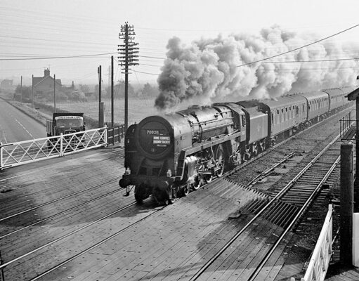 Steam at Helpston crossing (1964)