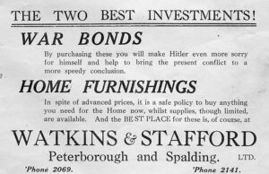 Advert – Watkins & Stafford – 1941