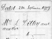 Conveyance Document, Gladstone Street (1927)