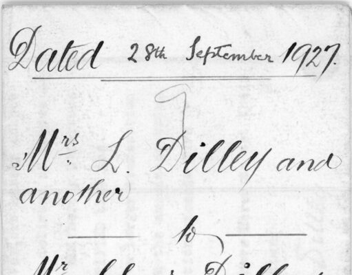 Conveyance Document, Gladstone Street (1927)