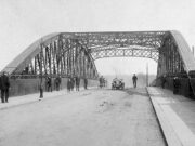 Early Car on Crescent Bridge
