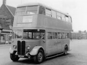 Bus on North Street, Crowland 1954