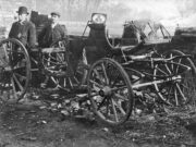 Burnt Out Hackney Carriage