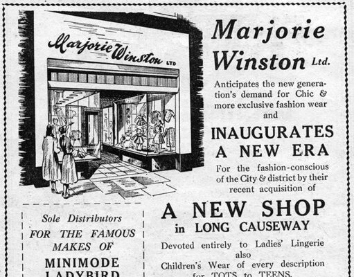 Marjorie Winston Ltd, Long Causeway – 1954 Advert