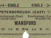 Third class ticket to Wansford (1954)