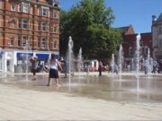 Cathedral Square fountains – June 2010