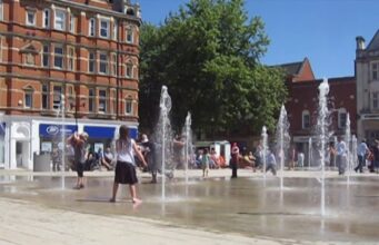 Cathedral Square fountains – June 2010