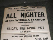 Wirrina Stadium soul all-nighter poster 1975